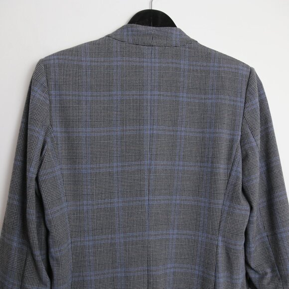 Aritzia Babaton Power Hip Plaid Open-front Drapey Blazer Jacket Size 6 - Picture 9 of 9